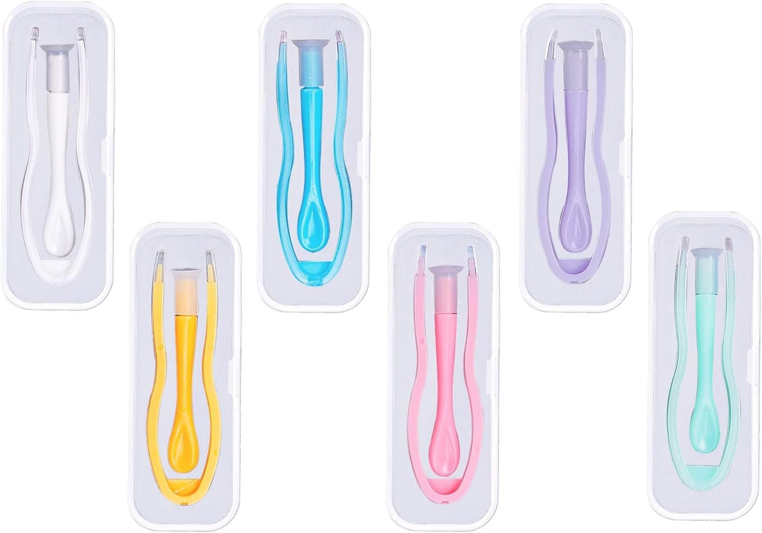 Lasiyanor 6PCS Colorful Contact Lens Remover and Inserter Tool Case Set, Contact Applicator with Soft Tip, Suitable for Contact Lens User